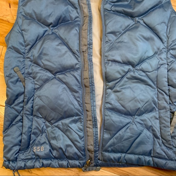 THE NORTH FACE 550 Goose Down Puffer Vest Blue - Picture 9 of 15